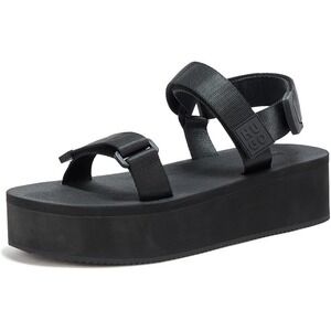 HUGO BOSS Black Zaralyn womens Platform Flatform Sandals EU 41  / US 11 / UK 8